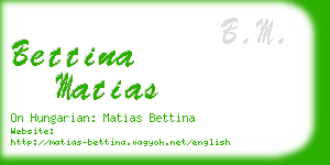 bettina matias business card